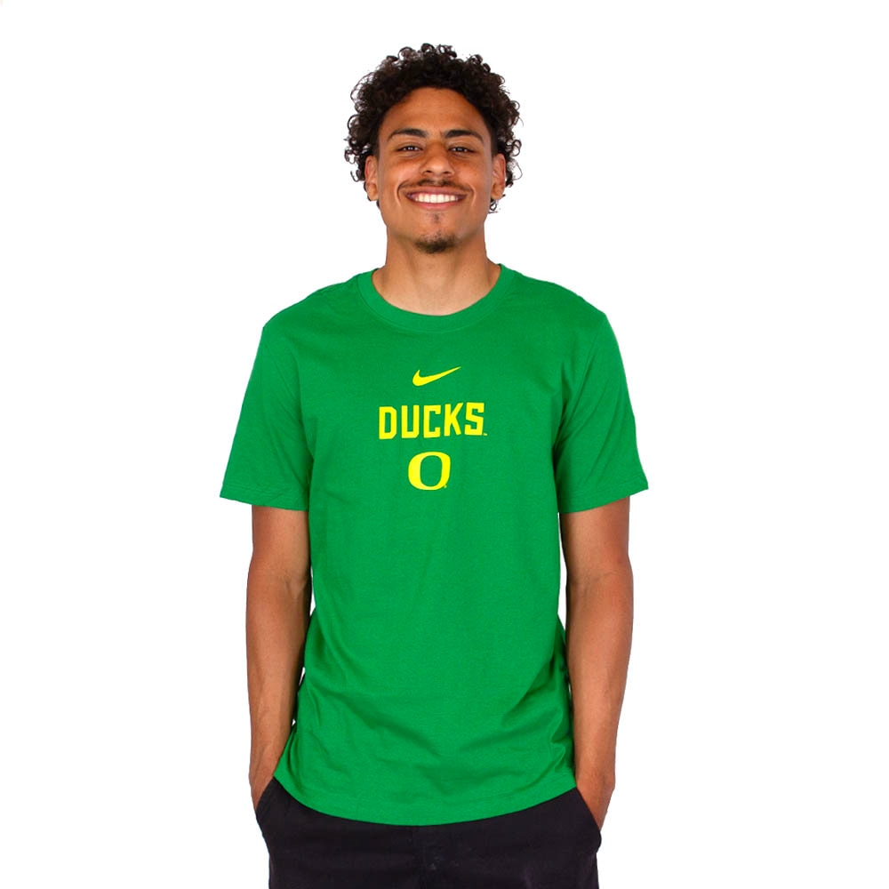 Classic Oregon O, Nike, Green, Crew Neck, Men, Front and back, T-Shirt, 891665